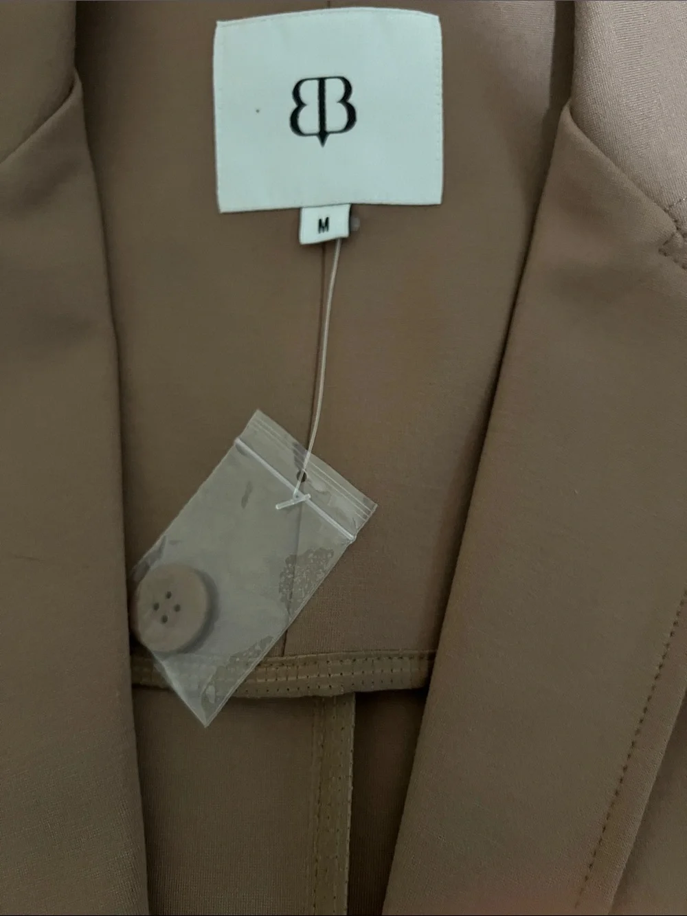 NWOT Betabrand Women's Tailored Light Brown Blazer Jacket Size M
